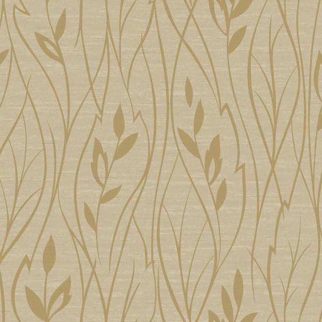 media image for Leaf Silhouette Wallpaper in Tan and Gold by York Wallcoverings 249