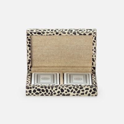 product image for Lesten Card Box (Pack of Two), Cheetah Print Hair-on-Hide 45