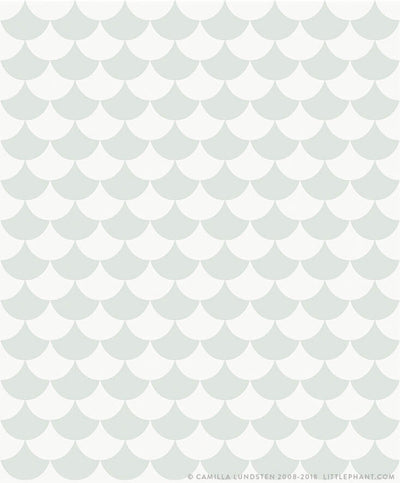 product image of Waves Wallpaper in Dusty Light Aqua 553