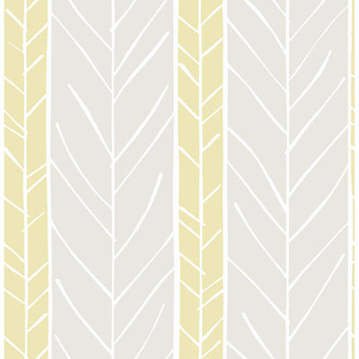 product image of Lottie Stripe Wallpaper in Yellow from the Bluebell Collection by Brewster Home Fashions 562