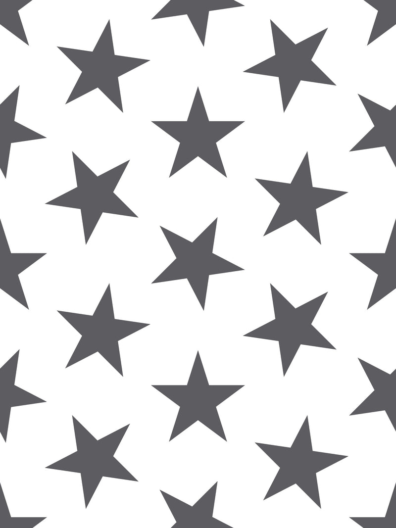 media image for Lucky Star Wallpaper in Charcoal by Marley + Malek Kids 228