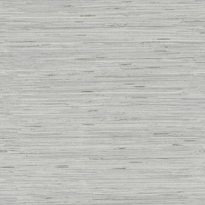 product image of Lustrous Faux Grasscloth Wallpaper in Silver by York Wallcoverings 586