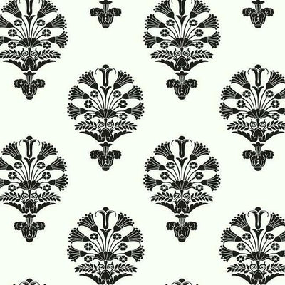 product image of Luxor Wallpaper in Black and White from the Silhouettes Collection by York Wallcoverings 558