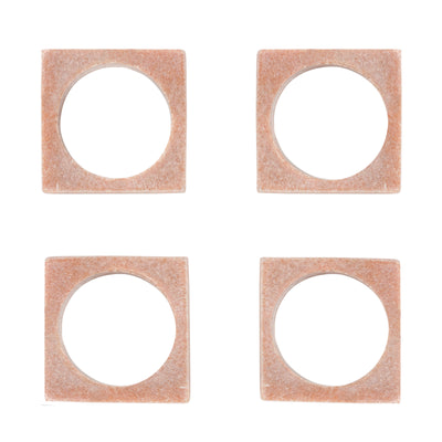 product image for Set of 4 Modernist Napkin Rings in Pink Marble design by Sir/Madam 88