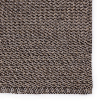 product image for Ryker Indoor/Outdoor Solid Brown & Grey Rug by Jaipur Living 4