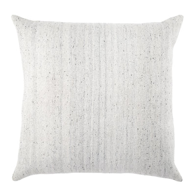 product image of Scandi Solid Light Gray & White Pillow design by Jaipur Living 593