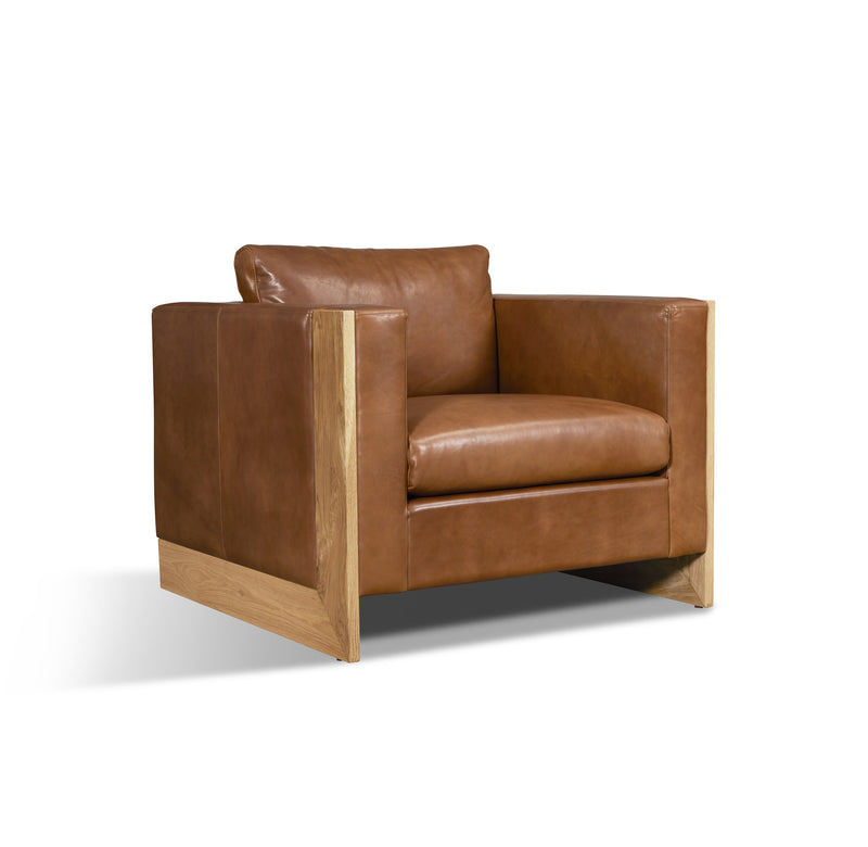 media image for Mendenhall Leather Chair in Cognac 269