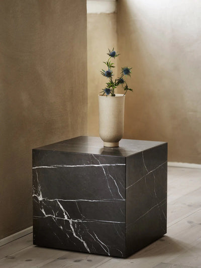 product image for Plinth Table Cubic in Black Marquina Marble design by Menu 52