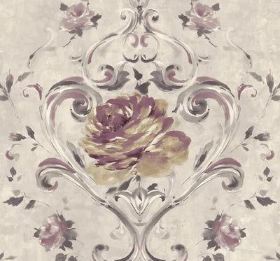 product image of Amy Purple/Silver Wallpaper from the Jasper Collection by Mayflower 583