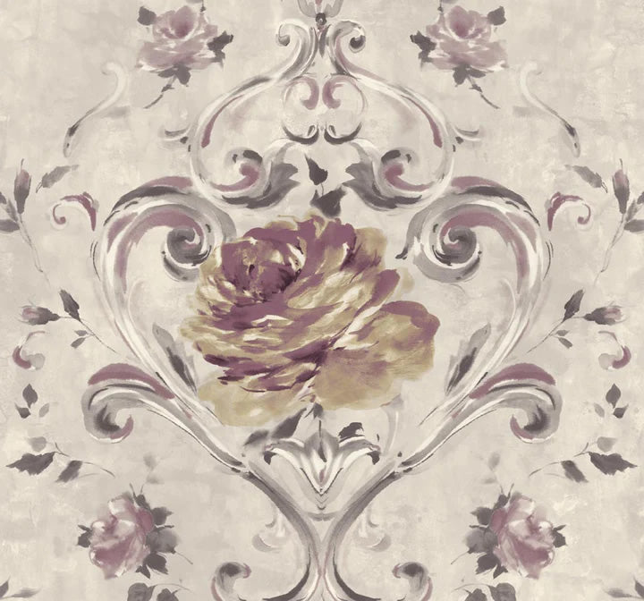 media image for Amy Purple/Silver Wallpaper from the Jasper Collection by Mayflower 211