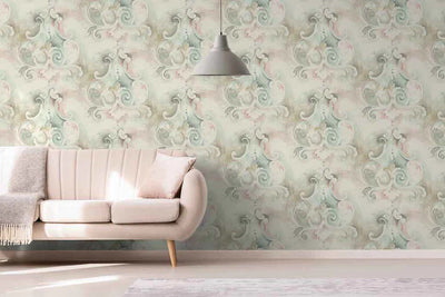product image for Aphrodite Gold/Blue/Pink Wallpaper from the Romance Collection by Mayflower 4