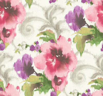 product image of Marilyn Pink/White Wallpaper from the Romance Collection by Mayflower 542