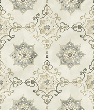 product image of Isolde Silver Wallpaper from the Romance Collection by Mayflower 57