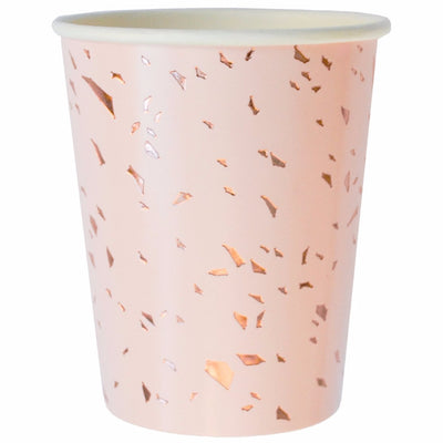product image of Set of 8 Manhattan Rose Gold Confetti Paper Cups design by Harlow & Grey 589