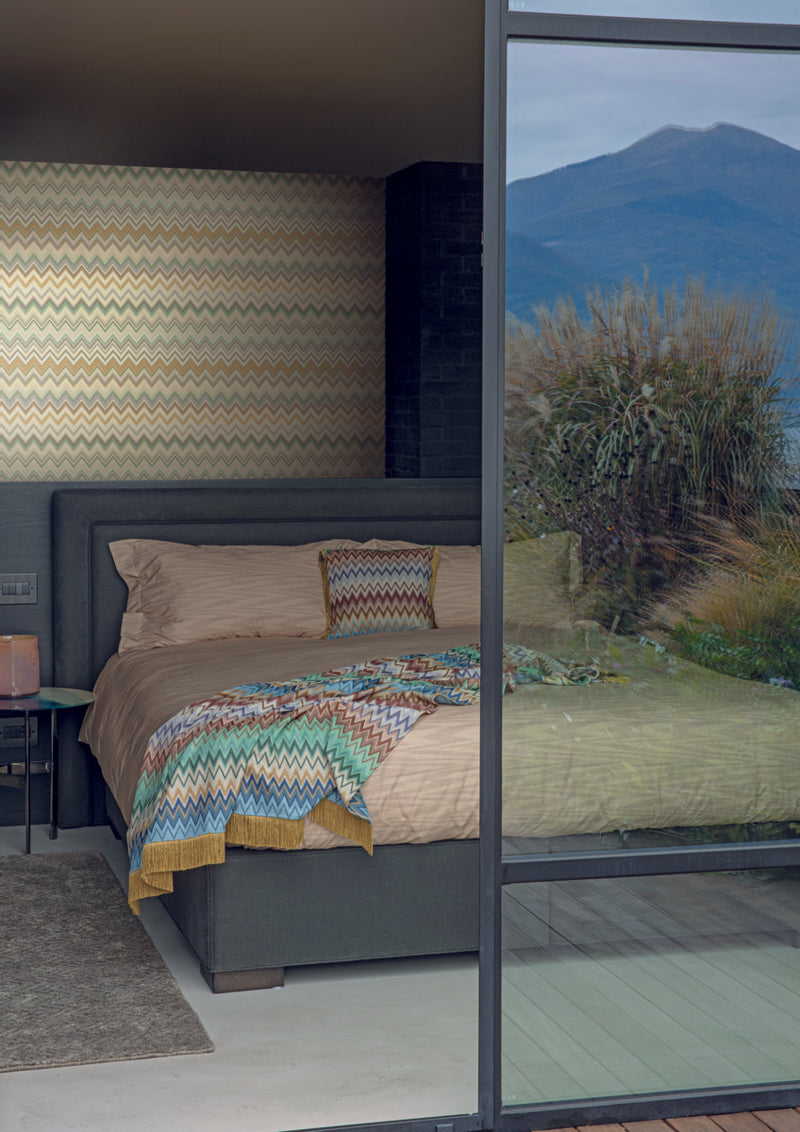 media image for Happy Zig Zag Green Wallpaper from the Missoni 4 Collection by York Wallcoverings 21
