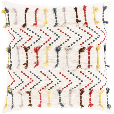 product image of Minka MIK-001 Hand Woven Pillow in Ivory & Dark Coral by Surya 539