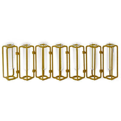product image for set of 7 small gold hinged flower vases design by tozai 1 35