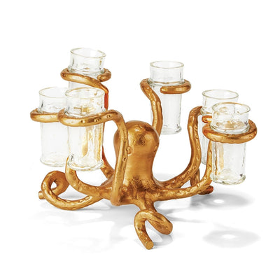 product image of Golden Bronze Octopus Shot Glass Holder By Tozai Mit001 1 588