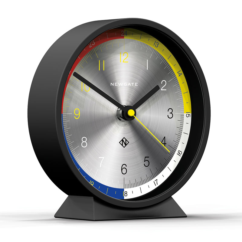 media image for mantel in cave black and spun aluminum dial design by newgate 2 293
