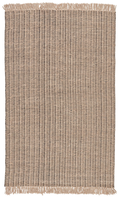 product image of Poise Handmade Solid Rug in Beige & Black 583
