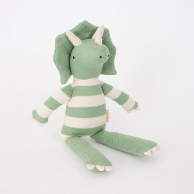product image of small triceratops knitted toy by meri meri mm 211213 1 524