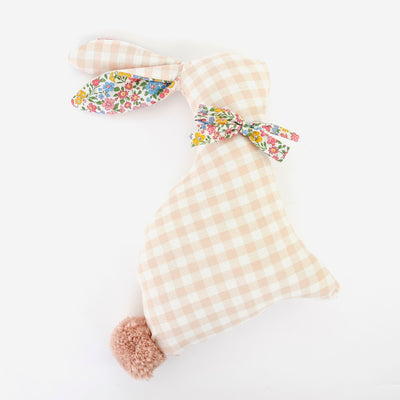 product image for gingham bunny cushion by meri meri mm 219160 2 2