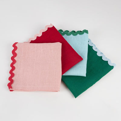 product image of assorted ric rac fabric napkins by meri meri mm 224604 1 518
