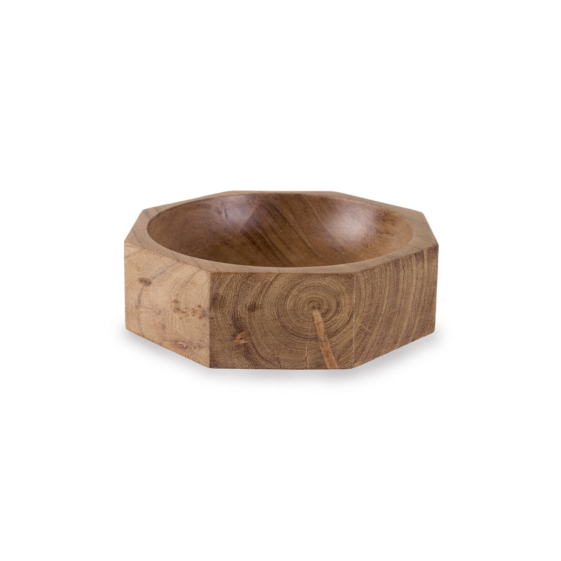 media image for acacia wood modernist octagonal bowl in various sizes design by sir madam 2 298