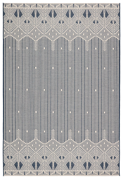 product image for Belvidere Indoor/ Outdoor Geometric Dark Blue/ Cream Rug by Jaipur Living 10