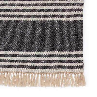 product image for Strand Indoor/Outdoor Striped Dark Grey & Beige Rug by Jaipur Living 54