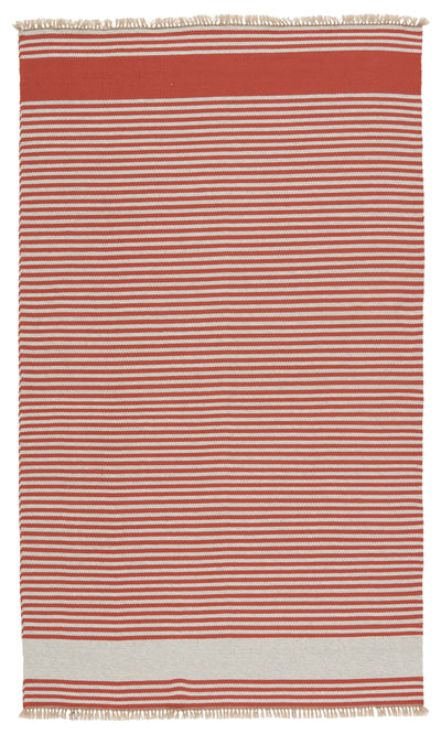 product image of Strand Indoor/Outdoor Striped Rust & Beige Rug by Jaipur Living 56