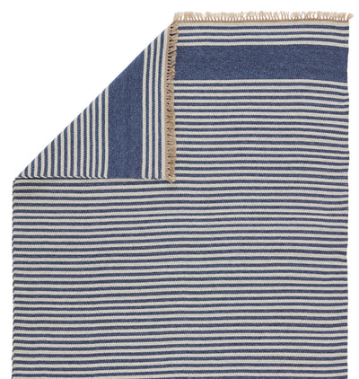 product image for Strand Indoor/Outdoor Striped Blue & Beige Rug by Jaipur Living 1