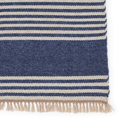 product image for Strand Indoor/Outdoor Striped Blue & Beige Rug by Jaipur Living 10