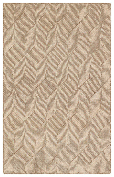 product image for Mercia Castellan Hand Tufted Chevron Tan Ivory Rug By Jaipur Living Rug157376 1 3