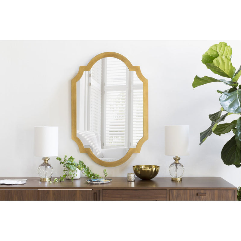 media image for Norway MRR-1020 Arch/Crowned Top Mirror in Gold by Surya 251