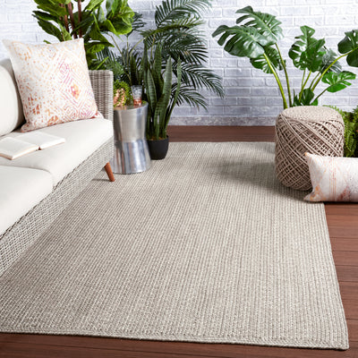 product image for Dumont Indoor/Outdoor Solid Light Grey Rug by Jaipur Living 33