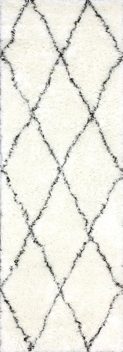 product image for handmade wool rug in ivory design by nuloom 2 79