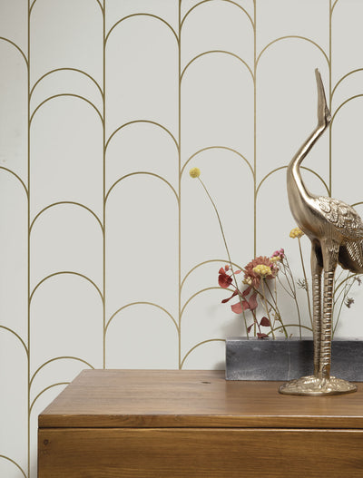 product image of Golden Lines Sand/Gold MW-068 Wallpaper by Kek Amsterdam 514