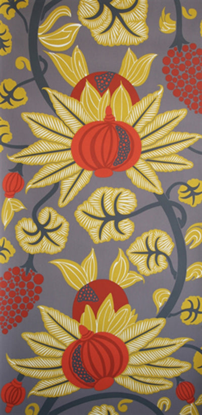 product image of Maharani Wallpaper in Purple and Chartreuse from the Sariskar Collection by Osborne & Little 563