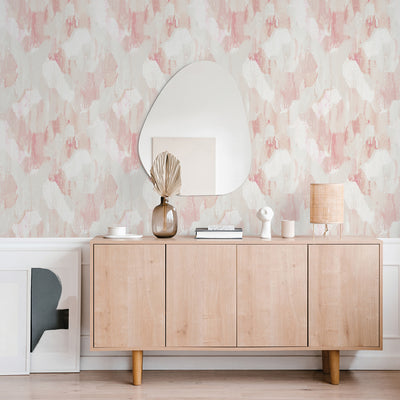 product image for Mahi Blush Abstract Wallpaper from the Scott Living II Collection by Brewster Home Fashions 1