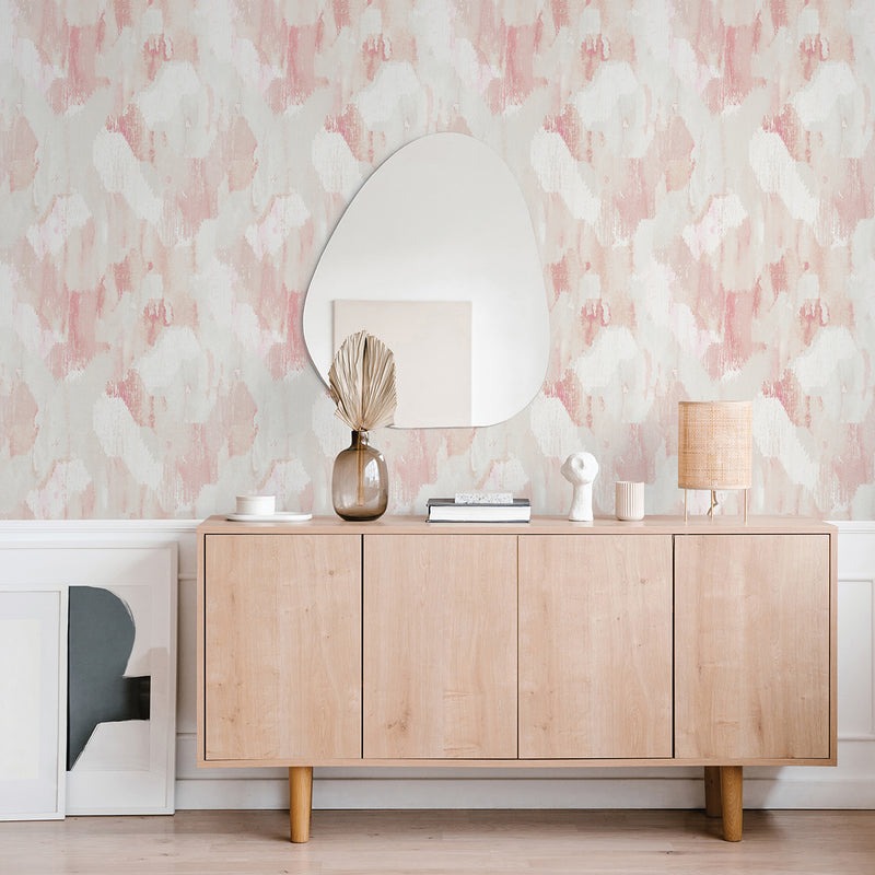 media image for Mahi Blush Abstract Wallpaper from the Scott Living II Collection by Brewster Home Fashions 278