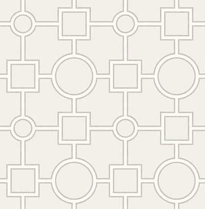product image for Matrix Light Grey Geometric Wallpaper from the Symetrie Collection by Brewster Home Fashions 91