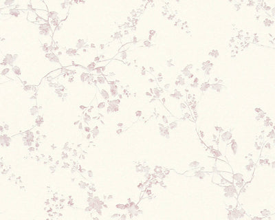 product image of Mea Cottage Floral Wallpaper in White and Purple by BD Wall 549