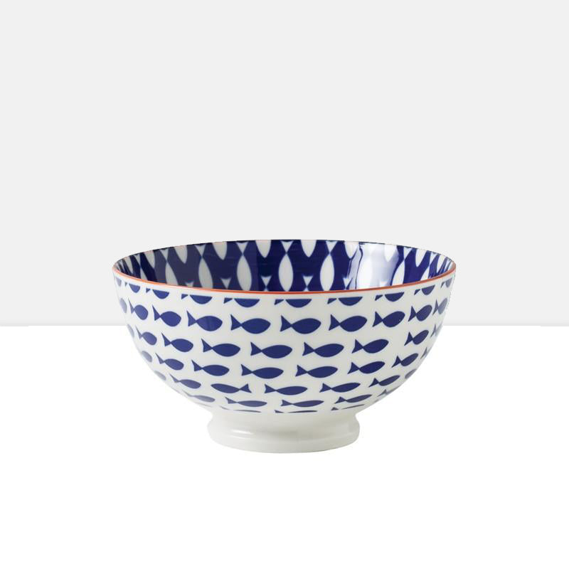 media image for medium kiri porcelain bowl in fish design by torre tagus 1 282