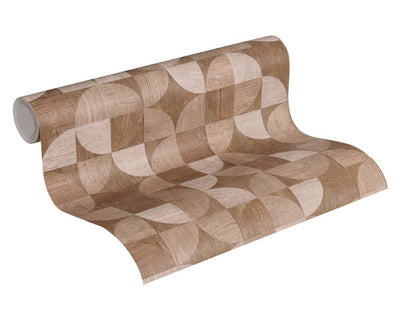 product image for Melena Deco Wood Wallpaper in Beige and Brown by BD Wall 73
