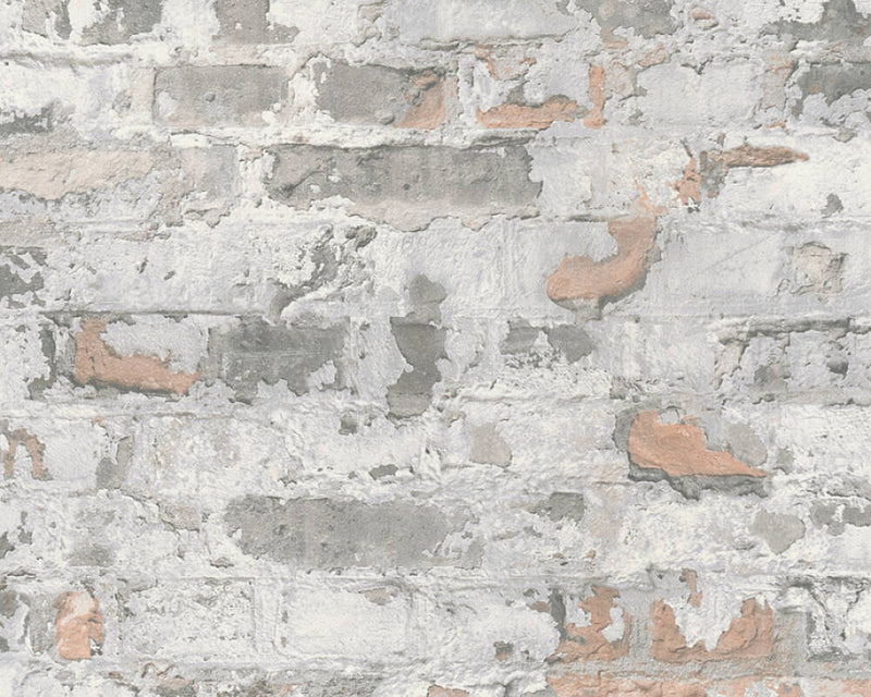 media image for Melinda Cottage Brick Wallpaper in Grey and Off-White by BD Wall 240