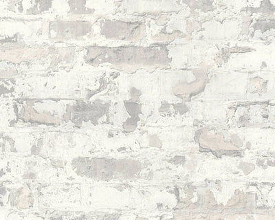 product image of Melinda Cottage Brick Wallpaper in Grey and White by BD Wall 578