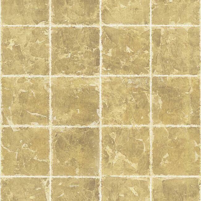 media image for Metal Leaf Squares Wallpaper in Gold from the Ronald Redding 24 Karat Collection by York Wallcoverings 259