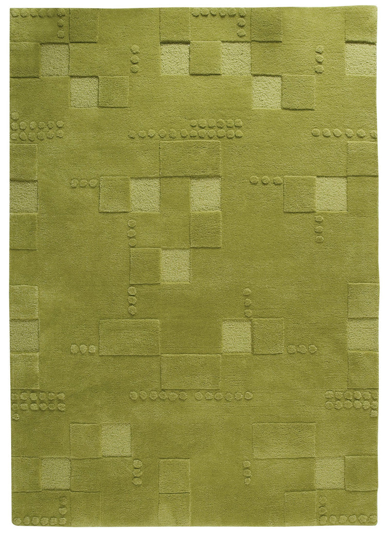 media image for Miami Collection Hand Tufted Wool Area Rug in Green design by Mat the Basics 278