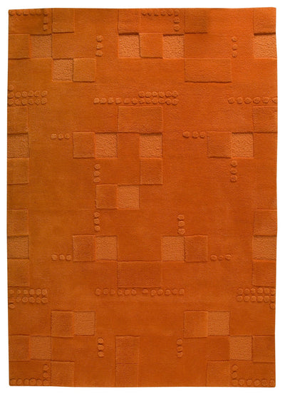 product image for Miami Collection Hand Tufted Wool Area Rug in Orange design by Mat the Basics 4